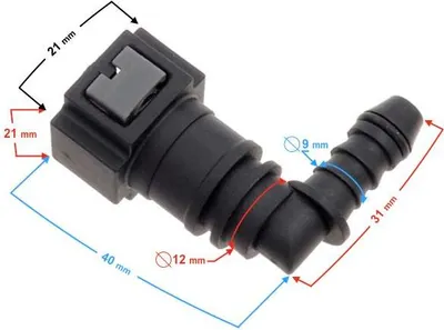 Zdjęcie produktu dla Kątowe przyłącze paliwa (B-max)