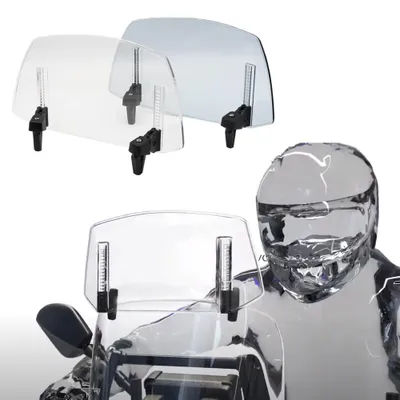 Obrázek produktu pro Návleky na přední sklo motocyklu, odrážeče větru, nastavitelné, nasazovací, univerzální pro většinu terénních motocyklů s