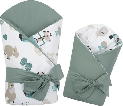 Produktbild von Neu Baby Safari II reversible Baby wickeln 80x80 cm mint