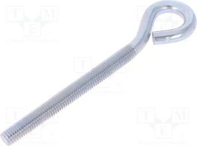 Obrázek produktu pro 10 kusů, háček, závit: 80 mm, zinkový, délka: 120 mm, typ: HO.8120, šroubový čep