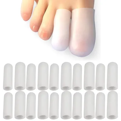 Produktbild von 20 Zehenschützer, Zehenkappen und -schoner, Gel-Zehenüberzüge, schützen die Zehen vor Reibung und anderen schmerzhaften Zehenproblemen
