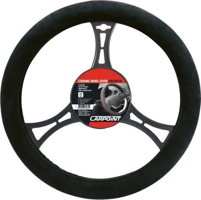 Produktbild von CARPOINT 2510075 Lenkradbezug Rutschfest Ø37-39cm Schwarz Lenkradhülle
