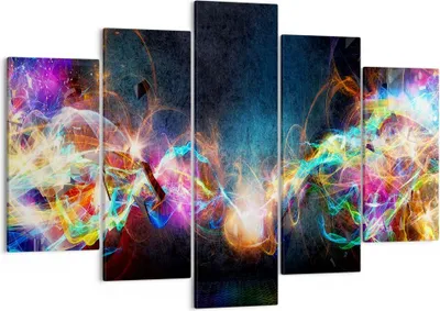 Produktbild von Bild auf Leinwand - Leinwandbild - Abstraktion modern - 150x100cm - Wand Bild - Wanddeko - Leinwanddruck - Bilder - Kunstdruck - Wanddekoration - Leinwand bilder - Wandkunst - EA150x100-3512