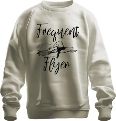 Produktbild von Frequent Flygen Hexe Hexenhut Hexenbesen Sternenstaub Magisch Uni Sweatshirt Pullover, Natur, M