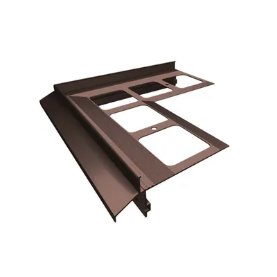 Immagine prodotto di Profilo di gronda in alluminio Renoplast K40 pavimento in Vetroceramica, angolo esterno 90°, marrone