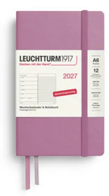Obrázek produktu pro Týdenní diář a zápisník Pocket A6 Dusty Rose 2027