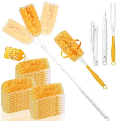 Obrázek produktu pro 32dílná sada Swiffer – univerzální vložky pro opakované čištění, odstraňování zvířecích chlupů, univerzální mop s teleskopickou tyčí