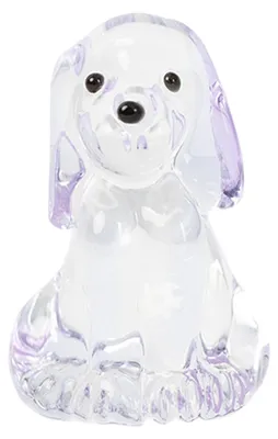 Produktbild von Handgefertigte Mini-Hundefigur aus mundgeblasenem Glas, handgefertigte, niedliche Hundestatue aus Kunstkristall, Sammlerstück, Tierornament für die Heimdekoration, Geschenk für Tierliebhaber