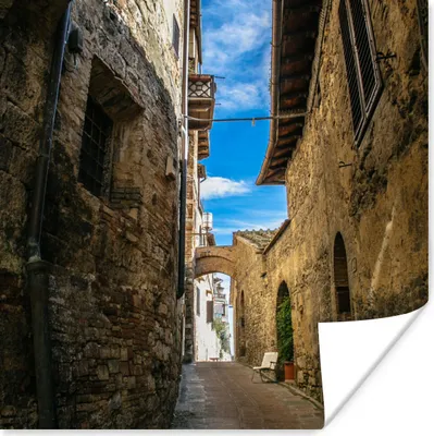 Produktbild von MuchoWow® Poster Die Altstadt von San Gimignano in Italien 50x50 cm - Wohnzimmerdekoration