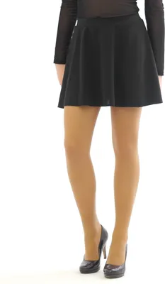 Produktbild von Swing Rock Mini hohe Taille Falten-Rock Gummibund Skirt Minirock schwarz L/XL