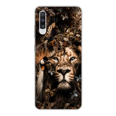 Produktbild von MuchoWow® Handyhülle Schutzhülle Hülle für Samsung Galaxy A70 Tiere - Collage - Schmetterling Silikon Softcase Handy Hülle - Schutzhaube