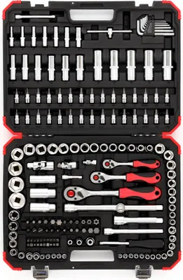 Produktbild von GEDORE red R45603172 Steckschlüssel-Satz 1/4"+3/8"+1/2" 172-teilig, 3300058