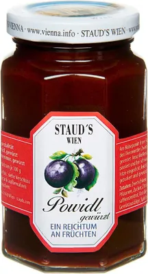 Produktbild von Plaumenmus, Powidl gewürzt, 250 g, Staud's Wien, Österreich