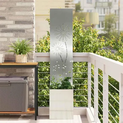 Obrázok produktu pre Maison Exclusive – Záhradná clona strieborná 32 x 150 cm Pozinkovaná oceľ