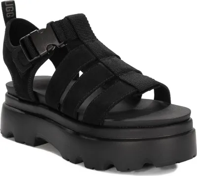Produktbild von UGG Sandalen 1152698BLK Schwarz mit 6 cm Plateauhöhe und modernem Design