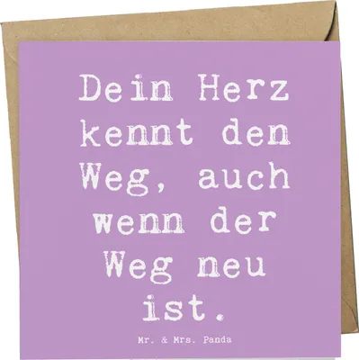Produktbild von Mr. & Mrs. Panda Klappkarte Spruch Trennung von den Eltern - Lavendeltraum - Geschenk, doppelkarte, faltkarte, Vertrauem, Zuversicht, Trostspender, Hoffnung, anlasskarte