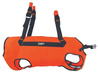 Hundegeschirr aus Nylon, verstellbar, Orange/Schwarz, für mittelgroße Hunde