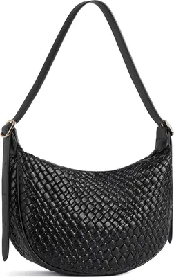 Obrázek produktu pro Černá tkaná dámská kabelka crossbody taška přes rameno
