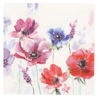 Produktbild von PAPSTAR Servietten 1/4-Falz, 33x33 cm, "Melody", 3-lagig | Folie (20 Stück)