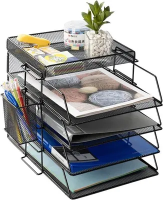 Produktbild von Famanu Briefablage Organizer - 5 Etagen - Schwarz