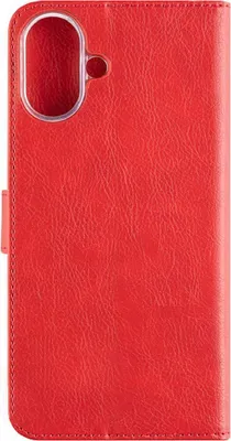 Image de Étui pour téléphone portable iPhone 16, Fixed Book Case Opus, rouge