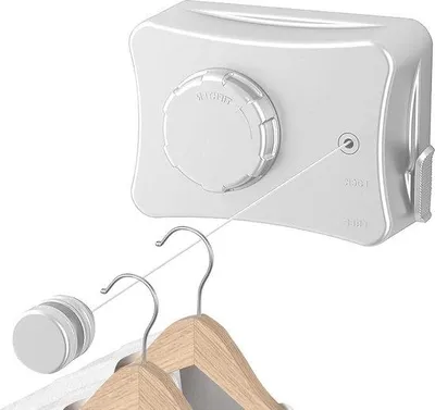 Produktbild von Famanu Wäscheleine 51 m - Wandmontage, platzsparend, rostfreies Kabel, 20 kg Tragkraft, weiß