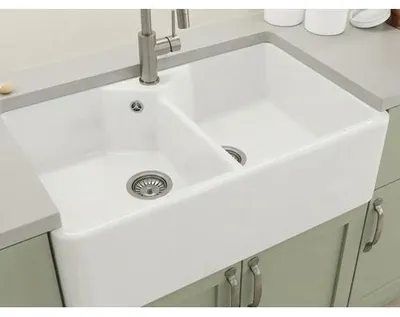 Produktbild von Landhausspüle Blanco VILLAE Farmhouse 79,4 x 49 cm weiß 525164