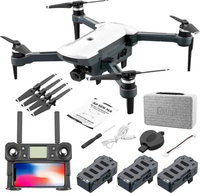 Produktbild von CG028 4K HD 16 Megapixel Luftdrohne mit 5G-Bildübertragung GPS Positionierung Foldable RC Quadcopter weiß Drei Batterien