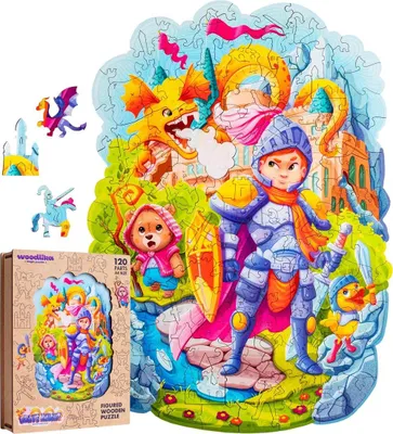 Image de Puzzle en bois WOODLIKA Chevalier courageux 120 pièces