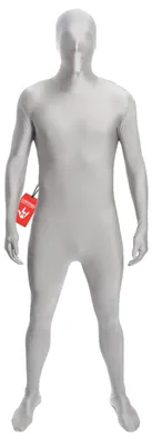 Produktbild von Morphsuits Silberner Morphsuit für Erwachsene, Ganzkörperanzug Herren Damen, Faschingskostüm - XXL (186cm-206cm)