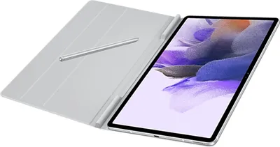 Produktbild von Samsung Book Cover Tasche (Buchfalz) für 31,5 cm (12,4 Zoll) Samsung Galaxy Tab S7+ Tablet - Dunkelgrau