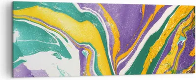 Produktbild von Bild auf Leinwand - Leinwandbild - Abstraktion modern - 140x50cm - Wand Bild - Wanddeko - Leinwanddruck - Bilder - Kunstdruck - Wanddekoration - Leinwand bilder - Wandkunst - AB140x50-3961