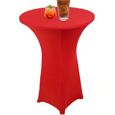 Productafbeelding van Tafelhoezen 80x110 cm, rood, van elastische Elasthan-stof