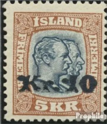 Produktbild von Briefmarken Island 1930 Mi 141 (kompl.Ausg.) mit Falz Aufdruckausgabe