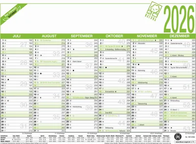 Image de Arbeitstagekalender A4 quer 6M/1S