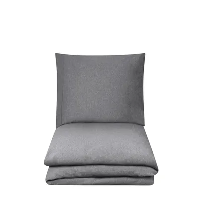 Produktbild von House in Style | Luxus Kissenbezug Tumba | Baumwolljersey mit Aloë Vera-Finish, Größe:80-80 cm, Farbe:Dark Grey