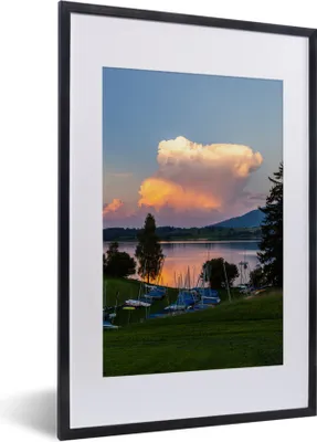 Produktbild von MuchoWow® MuchoWow® Gerahmtes Poster Schweizer Landschaft in Alpennähe 40x60 cm - Poster mit zchwarzem Bilderrahmen - Poster in Rahmen