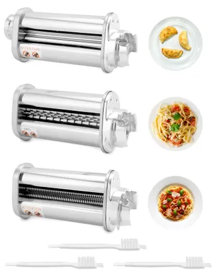 3-teiliges Pasta-Set: Walze, Spaghetti- & Fettuccine-Schneider