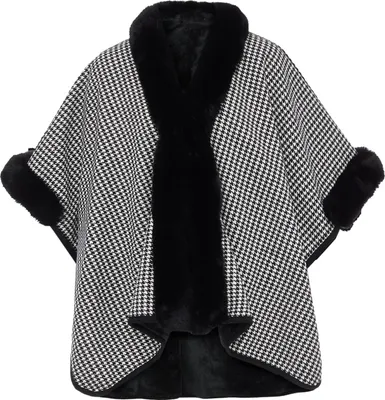 Immagine prodotto di OSHA poncho lavorato a maglia da donna - bianco lana, M
