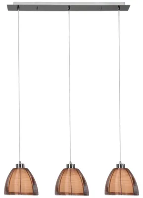 Produktbild von BRILLIANT Pendelleuchte, 3-flammig Relax braun IP20 E27 60 Watt dimmbar g. f. Normallampe