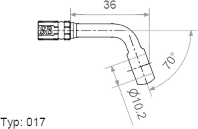 Immagine prodotto di Raccordo ad anello JMT TYP017 cromato 10mm 70