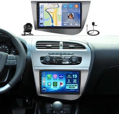 Zdjęcie produktu dla Radio samochodowe Android 15, 2+32G, 2DIN, przeznaczone do samochodu Seat Leon MK2 (2005-2012)
