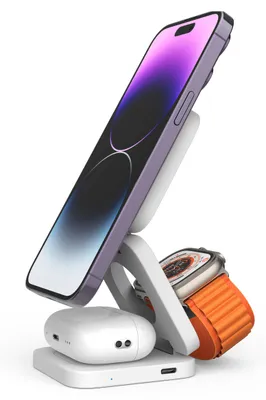 Produktbild von Cubenest 3in1 Faltbares Magnetisches Kabelloses Ladegerät E310, Compatible for MagSafe | Kompatibel Für iPhone 12/13/14/15/16, Apple Watch & AirPods |