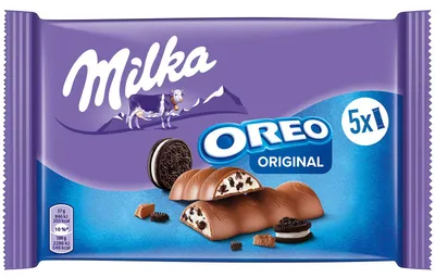 Obrázok produktu pre Milka Oreo, Mliečna čokoláda, 185 g, Čokoláda, Mlieko, 2286 kJ, 548 kcal, 33 g
