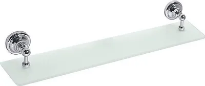 Produktbild von BETRO CHROM Glasablage Messing Glas Chrom 600x87x120 mm für Bad & Küche >> zum Bohren