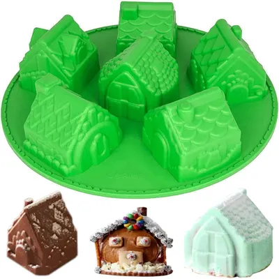 Produktbild von Eurobatt Silikon Backform Muffins Weihnachtshäuser