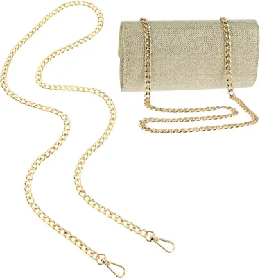 Produktbild von Taschenkette, 120cm DIY Trageriemen, Metall Kette Trageriemen Kette Handtaschenketten Crossbody Replacement Chain für Tasche Handtaschenkettenriemen Tasche Damen Handtasche(Gold)