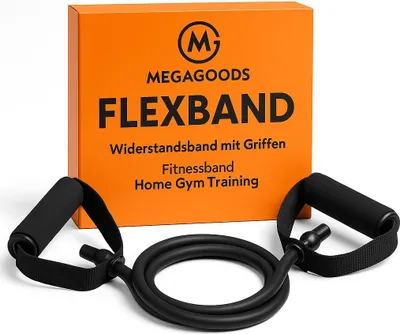 Produktbild von Widerstandsband mit Griffen Fitnessband Home Gym Training DE.