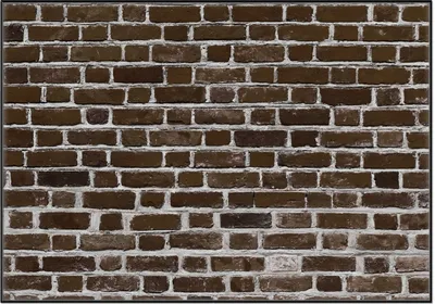Produktbild von Wallario Wandbild Ziegelsteinwand in braun - Backsteine, Größe: 70,30 x 100,30 cm, Poster mit schwarzem Aluminiumrahmen