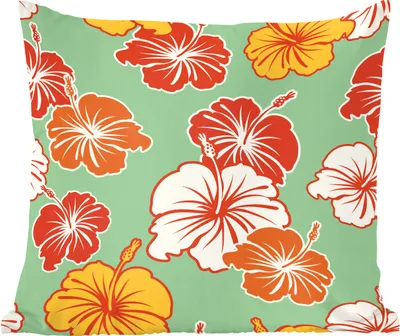 Produktbild von MuchoWow® Zierkissen Sofakissen Wohnzimmer Dekokissen 45x45 cm Eine Illustration mit Blumenmuster - Schlafpolster - Polster für das Sofa